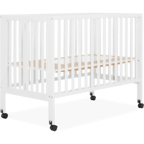 slide 2 of 5, Dream On Me Quinn Full-Size Folding Crib - White White