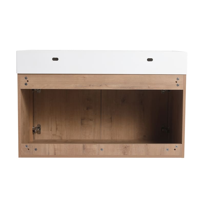 Bathroom Vanity With Sink In 24/30/36 Inch, Floating Bathroom Vanity with Soft Close Door