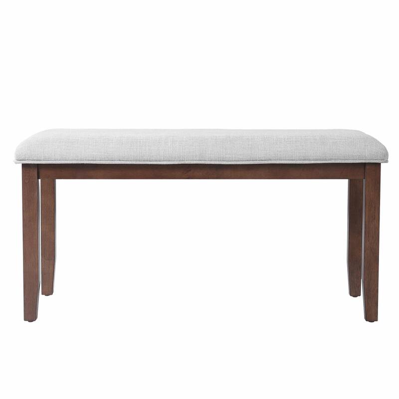 Rustic Dining Table Set - 6-Piece with Removable Leaf, 4 Chairs + 1Bench