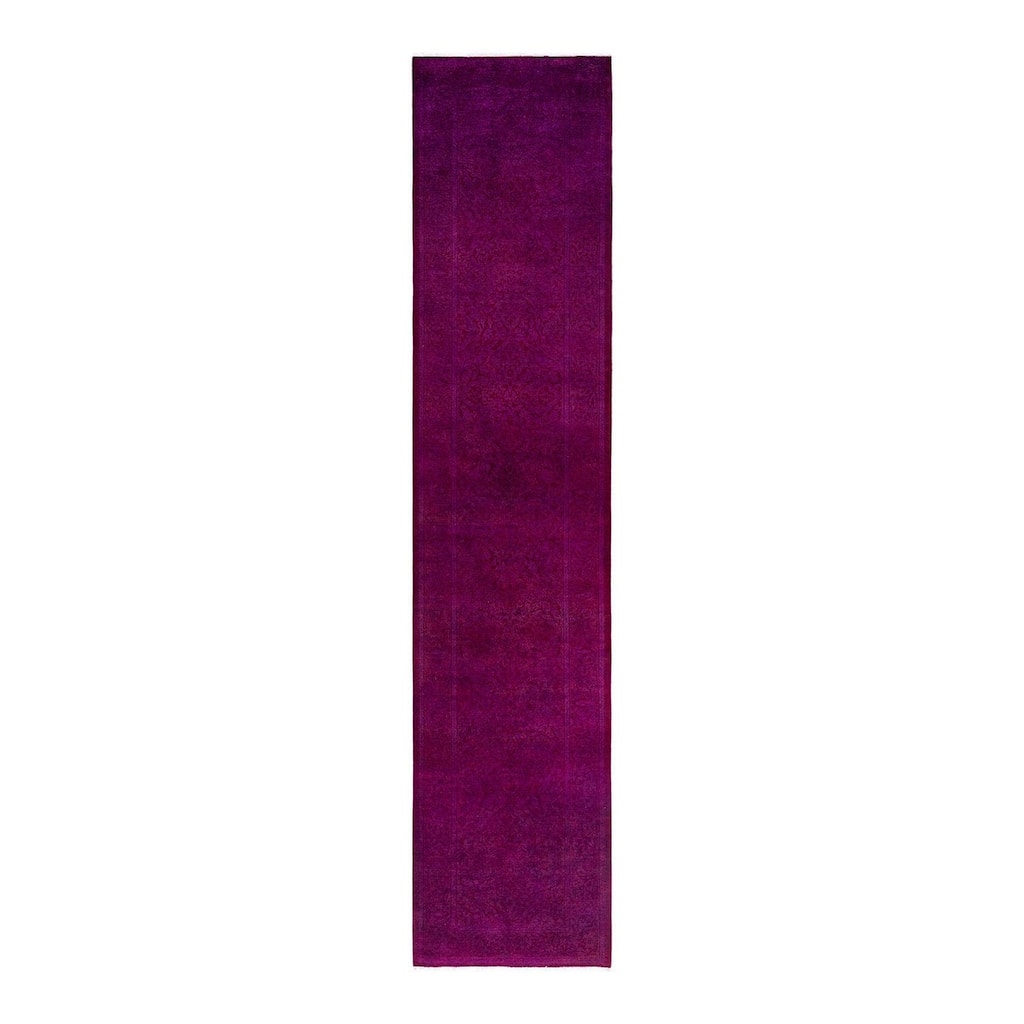 Fine Vibrance One-of-a-Kind Hand-Knotted Runner Rug - Pink, 2' 7" x 11' 9" - 2' 7" x 11' 9"