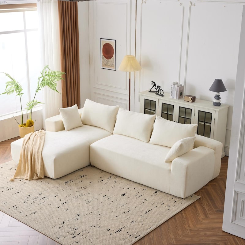 108x68" Extra-Deep Modular Sofa, Cloud Sofa for 4, No Assembly Needed