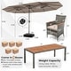 preview thumbnail 33 of 37, Costway 11 PCS Patio Dining Set with 15 ft Double-Sided Patio Umbrella - See Details