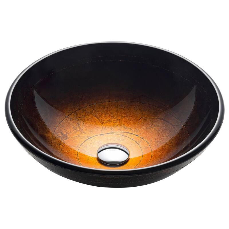 Kraus 16-1/2" Copper Illusion Glass Vessel Bathroom Sink Only - Copper