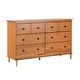 preview thumbnail 29 of 62, Walker Edison Bullrushes 6-Drawer Solid Wood Dresser