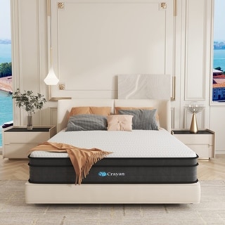Queen Mattress, 12 Inch Memory Foam Mattress Queen Size, Hybrid