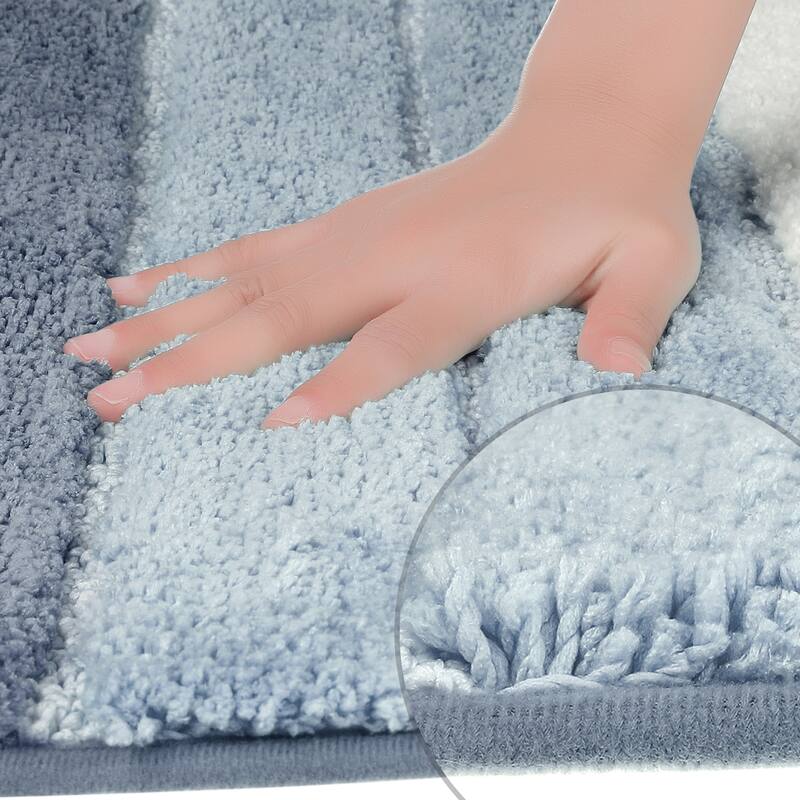 Non Slip Bathroom Rug for Bathroom, Water Absorbent Soft Shaggy Bathroom Mat Rubber Back Bath Rug