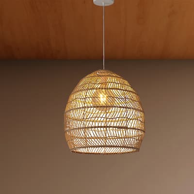 17 inch bamboo cage shape pendant