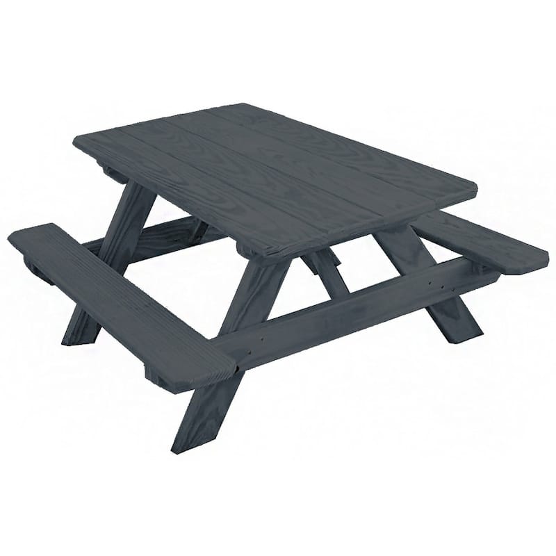 Pressure Treated Pine Kid's Picnic Table - Charcoal Stain