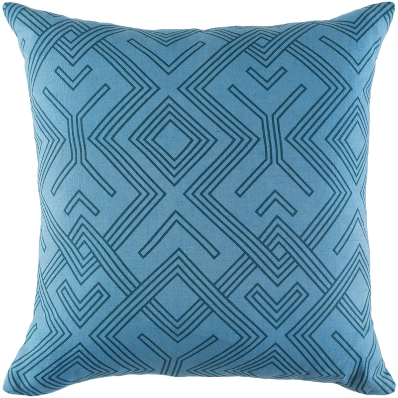 Decorative Asbury Denim 18-inch Throw Pillow Cover