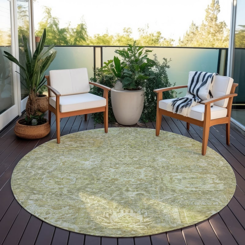 Machine Washable Indoor/ Outdoor Traditional Persian Chantille Rug