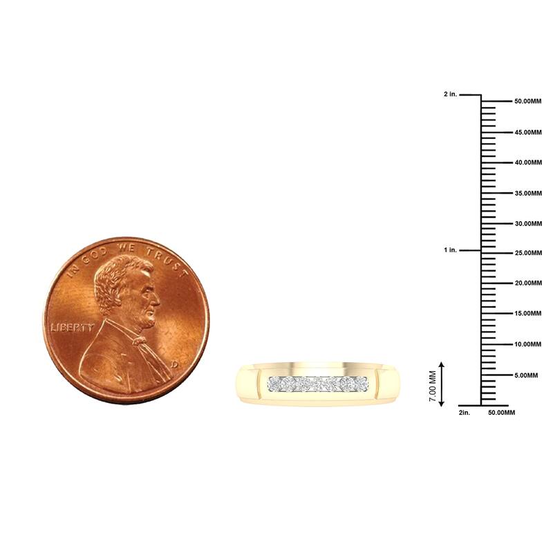 1/10ct TDW Diamond Ring in 10K Gold for Men