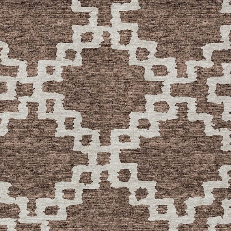 HomeRoots Geometric Transitional Rectangle Outdoor Rug