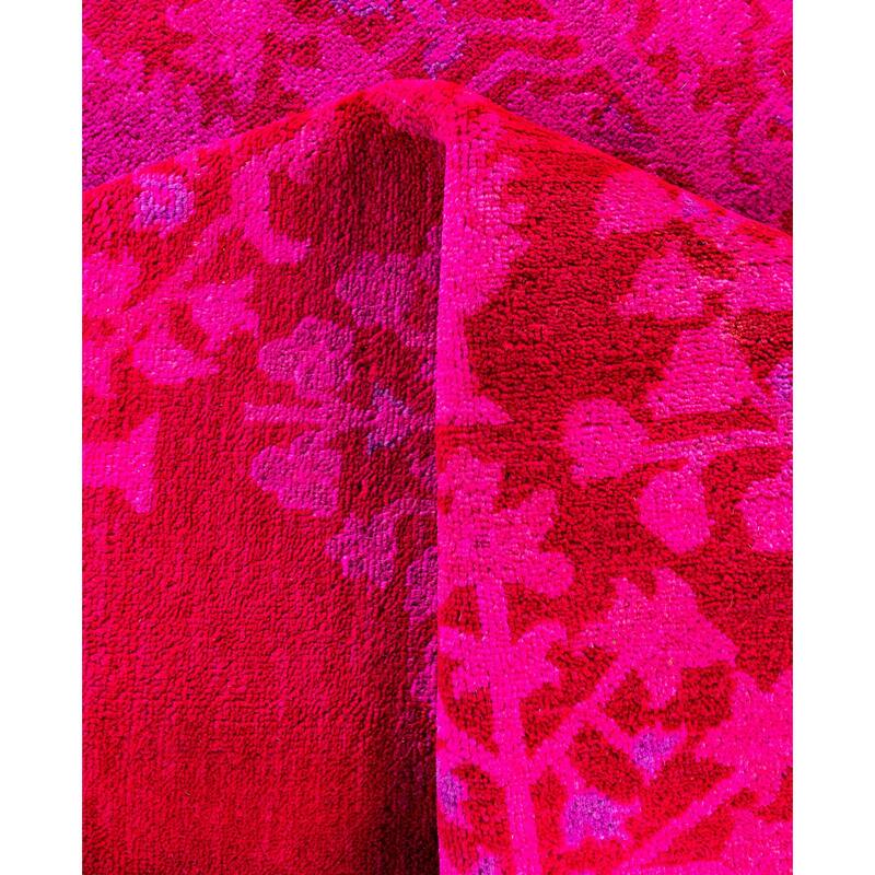 Overdyed One-of-a-Kind Hand-Knotted Area Rug - Pink - 4' 9" x 6' 10"