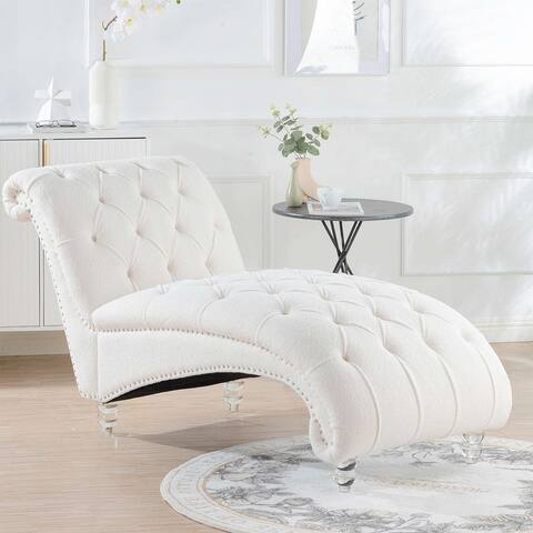 Tufted Armless Chaise Lounge