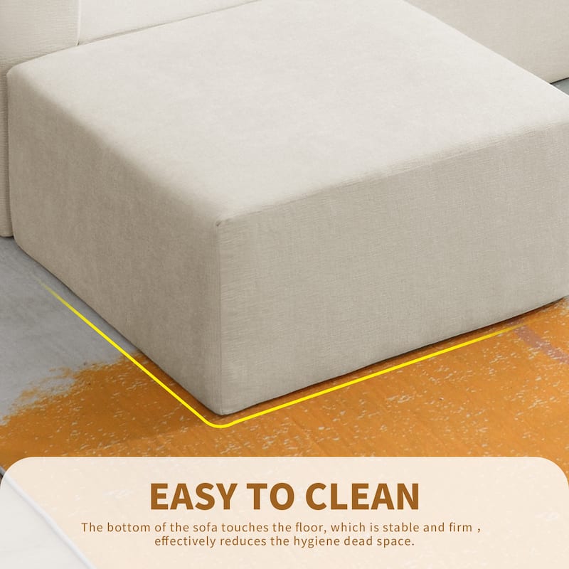 110"x72" Modular U-Shaped Sectional Sofa for Living Room & Bedroom