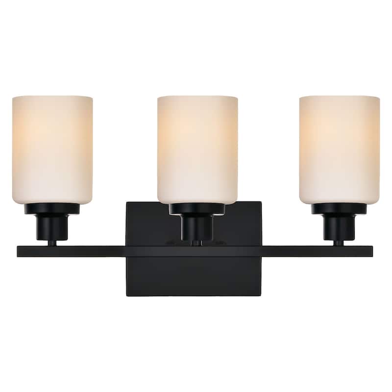 3-Light Bathroom Light Fixtures Brushed Brass 6-Light Bathroom Vanity Light, Bathroom Lights Over Mirror with Milky Glass Shade