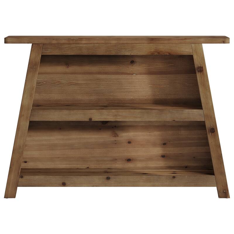 Solid Wood Entryway Console Table with Storage Shelves, Small Sofa Table for Hallway, Living Room, Foyer, Entrance