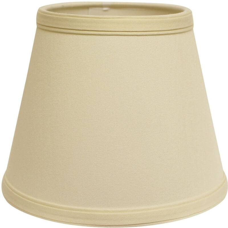 12" Ivory Hardback Empire Slanted Slanted No Slub Lampshade - 12"x8"x8"
