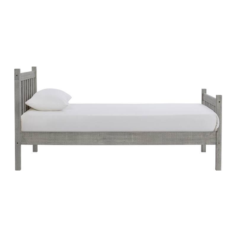 Windsor 3-Piece Wood Bedroom Set with Slat Twin Bed and 2 Nightstands