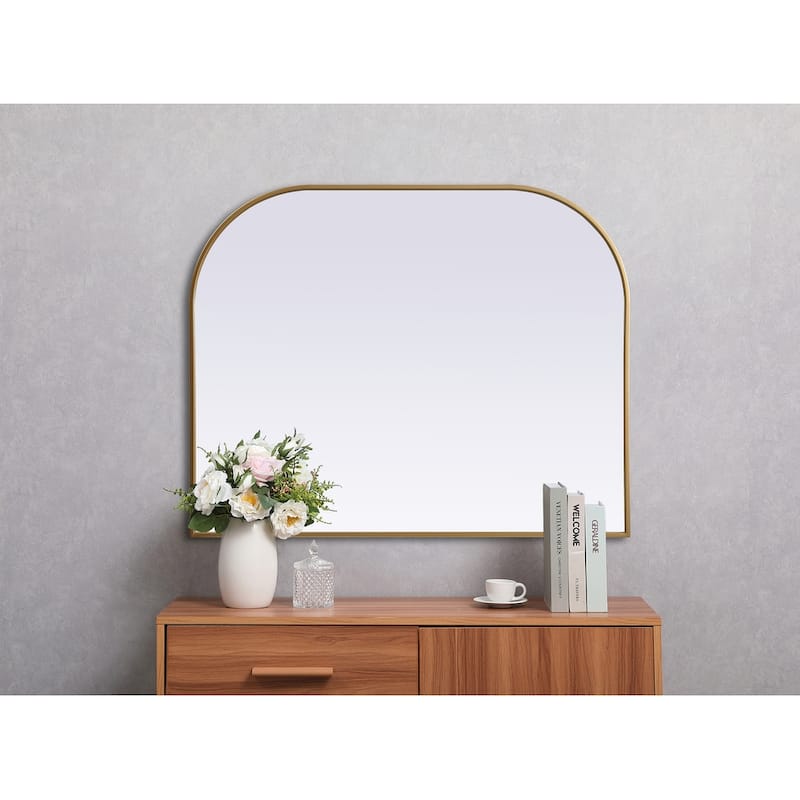 Indigo Home Metal Frame Arch Mirror 42x34 Inch