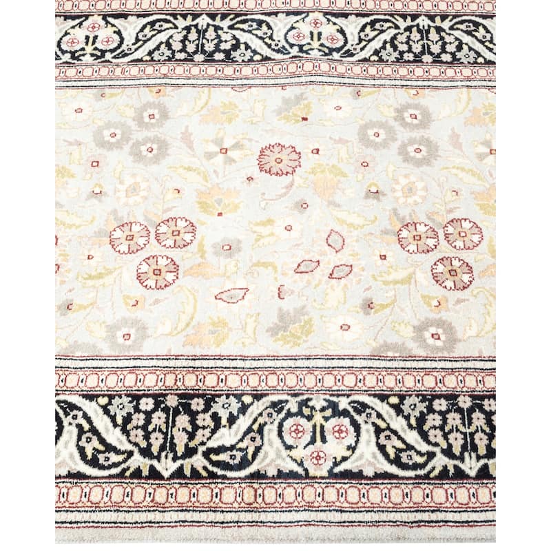 Overton Hand Knotted Wool Vintage Inspired Traditional Mogul Ivory Runner Rug - 10' 6" X 2' 8"