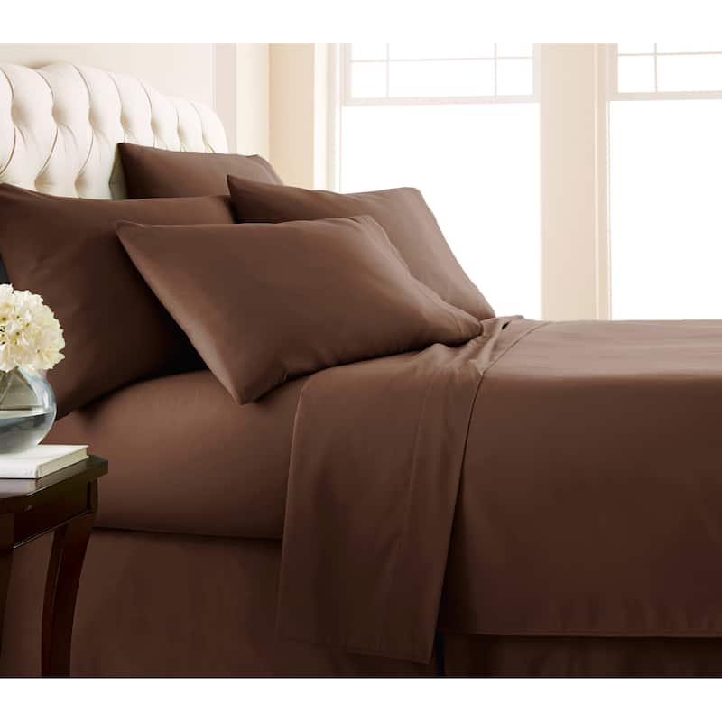Twin/Twin XL Dorm Room Ultra-Soft Deep Pocket 4-piece Bed Sheet Sets - Twin - Brown