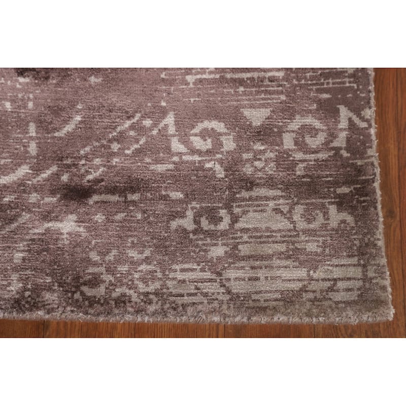 All-Over Abstract Indian Modern Area Accent Rug Handmade Wool Carpet - 3'7"x 5'4"