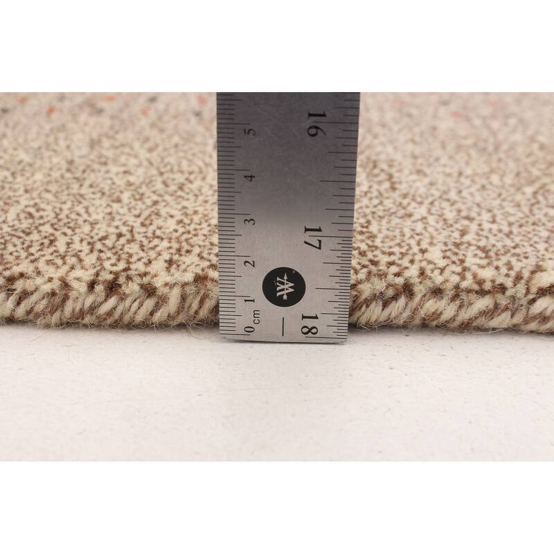 ECARPETGALLERY Hand Loomed Kashkuli Gabbeh Tan Wool Rug - 4'0 x 6'0