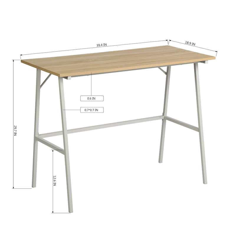 HomyLin Industrial Office Desk Sturdy Study Table Laptop Table