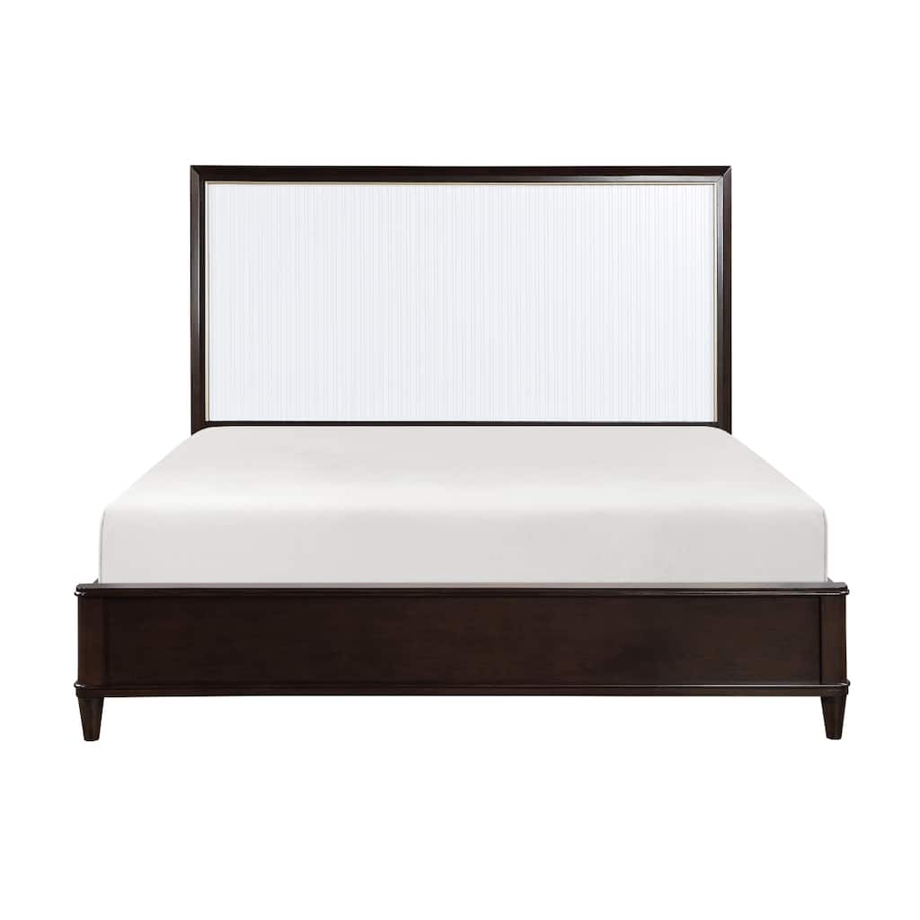 Eden White Cherry Panel Bed