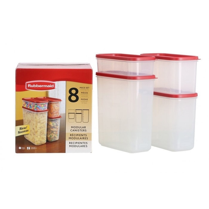 Rubbermaid 1776474 Modular Dry Food Container Set, Racer Red, 8-Piece - Bed  Bath & Beyond - 24319185