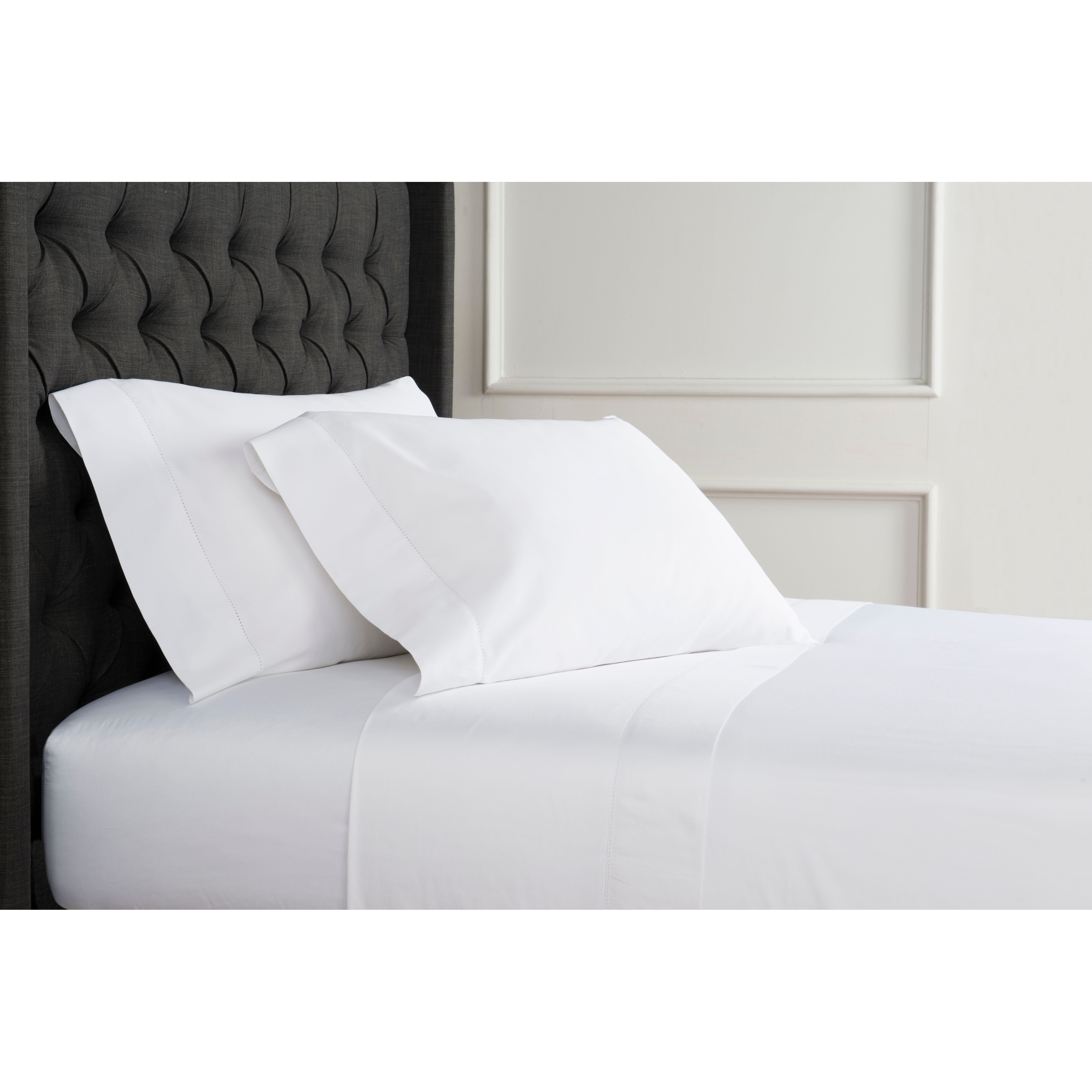 Luxury Hotel Collection 600 Thread Count Cotton Hemstitch Pillowcases