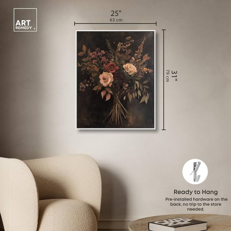 Rustic Roses Canvas by Art Remedy
