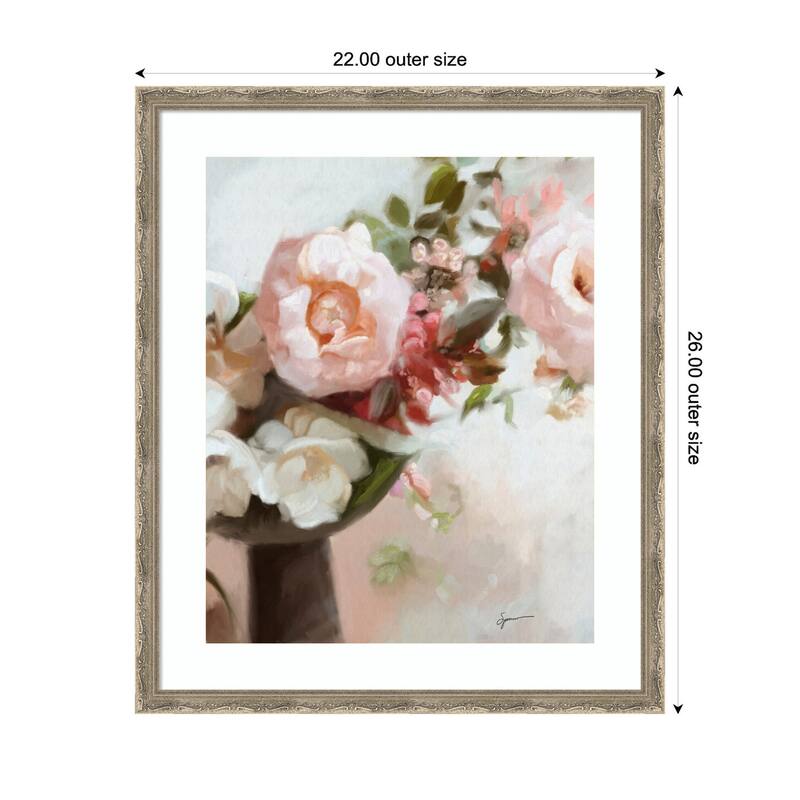 Kate and Laurel Everythings peachy by Mary Sparrow Framed Wall Art Print