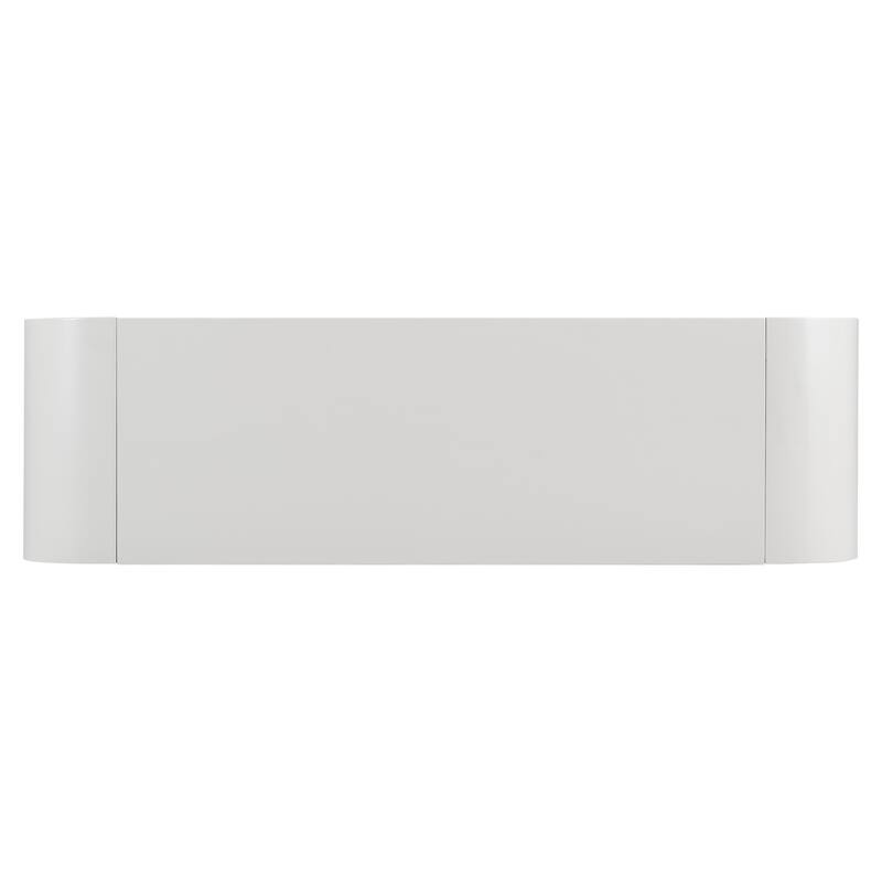 Modern Curved Entryway Table, Narrow Console Table Accent Table for Hallway Balcony Living Room