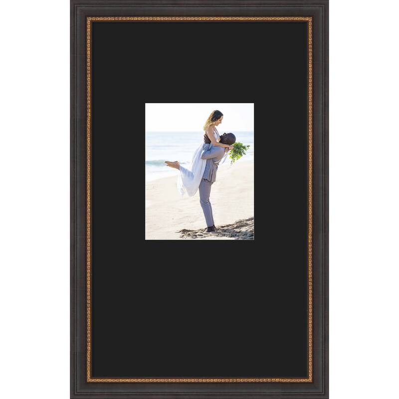 Ashton Black Framed Picture Frame, Photo Frame - 16x26 Matted Black 8x10