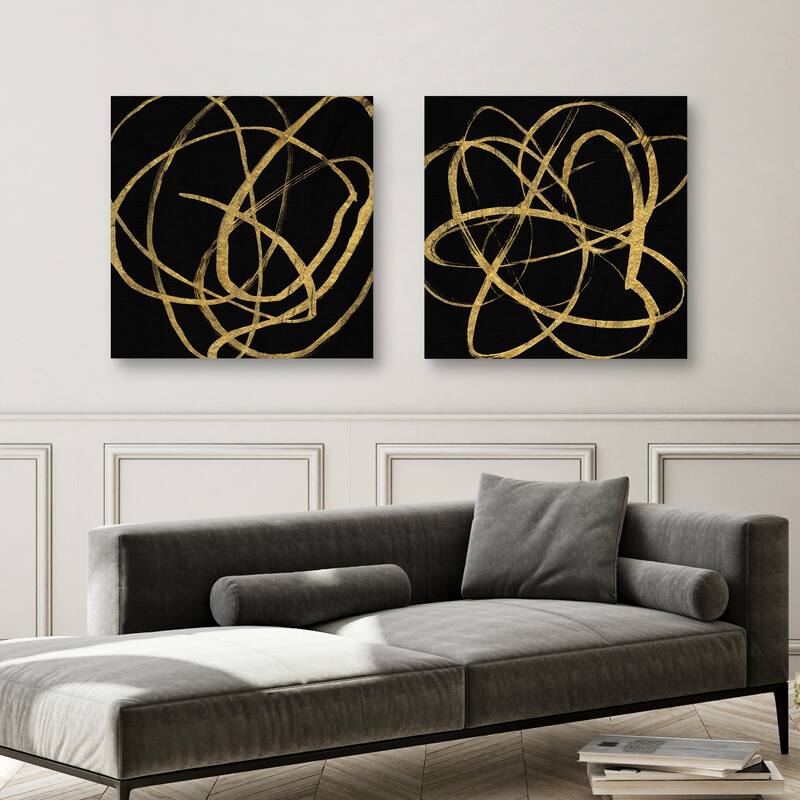 Golden Skate I, Golden Skate II by Susan Jill Canvas Art Prints