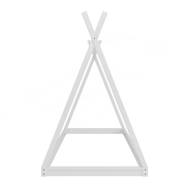 Montessori Style Wood Twin Size Tent Bed for Kids