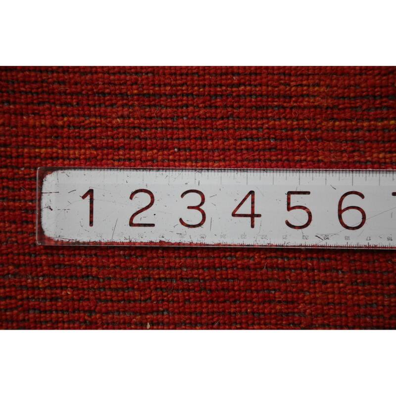Hand Knotted Oriental 100% Wool Carpet Tribal Tribal Oranges & Rust Gabbeh Area Rug - 9' 7'' X 8' 3''