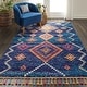 preview thumbnail 30 of 50, Nourison Moroccan Casbah Boho Geometric Tassel Area Rug 3'11" x 6' - Navy - Runner/Rectangle