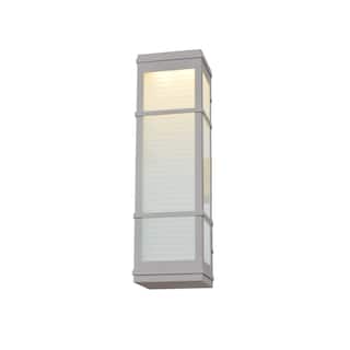 Access Lighting Metropolis - LED Outdoor Wall Fixture - Large - Satin Finish - Ribbed Frosted Glass Shade
