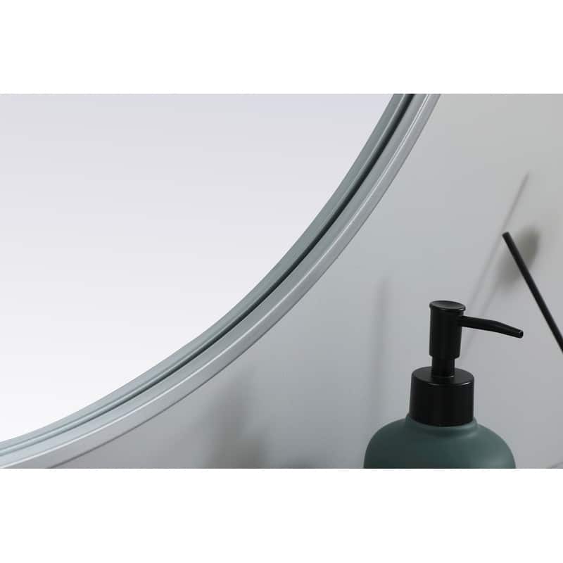 Indigo Home Metal Frame Oval Mirror 27x36 Inch