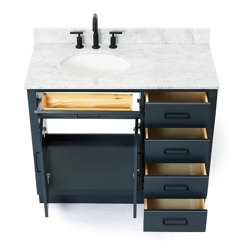 Ariel T043SLCW2OVO Hepburn 43" Free Standing Single Basin Vanity Set