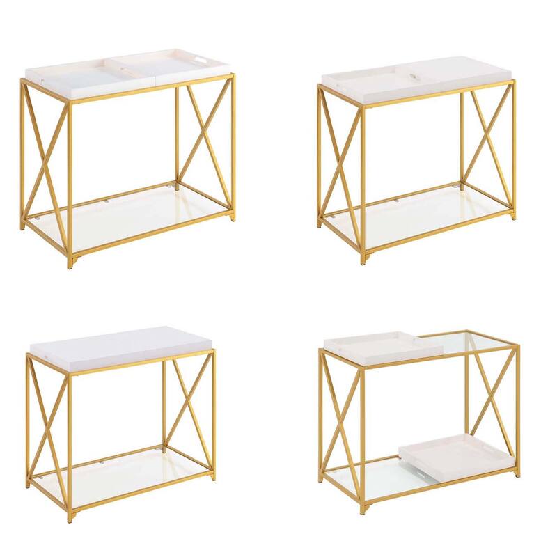 Convenience Concepts St. Andrews Console Table with Shelf and Removable Trays