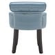 preview thumbnail 6 of 12, SAFAVIEH Georgia Teal Vanity Stool - 17.9" x 19" x 22.8"