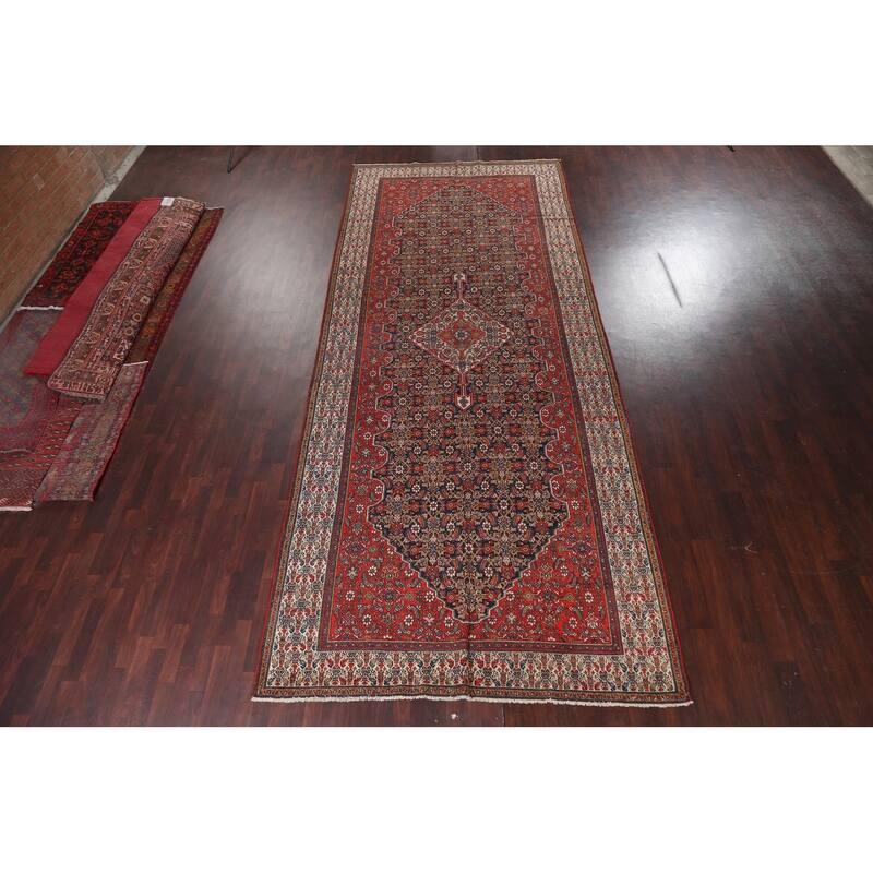 Pre-1900 Antique Malayer Persian Wool Runner Rug Hand-knotted Carpet - 6'10" x 16'9"