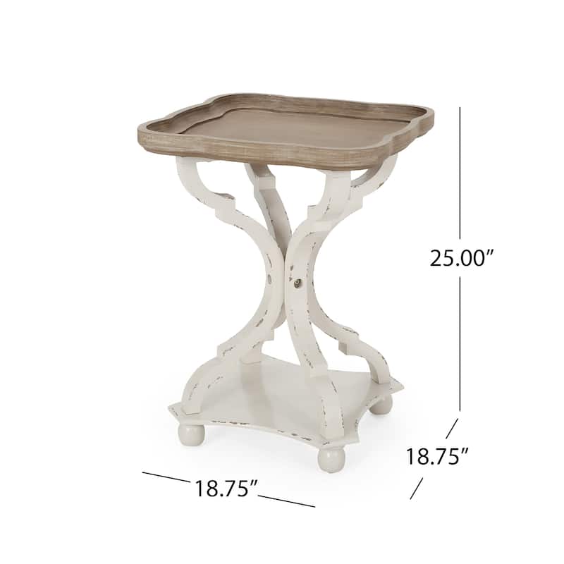 Bevier French Country Accent Table with Square Top by Christopher Knight Home