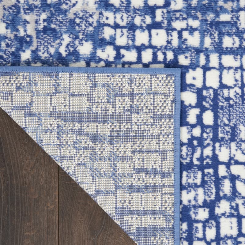 Power Loomed Distressed Abstract Modern Non Skid Stain Resistant Area Rug