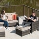 preview thumbnail 33 of 80, Ovios 5-piece Outdoor High-back Wicker Sectional Set