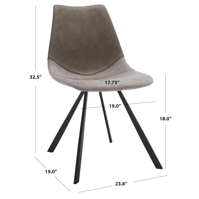 SAFAVIEH Gregoria Mid-Century Dining Chair (Set of 2) - 24 In. W x 19 In. D x 33 In. H - 24Wx19Dx33H